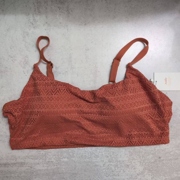 NWT Andie Maui Top Bikini Cedar (Rust) Crochet Adjustable Straps Size XXXL - Picture 1 of 9